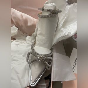 Mach & Mach crystal bow heels